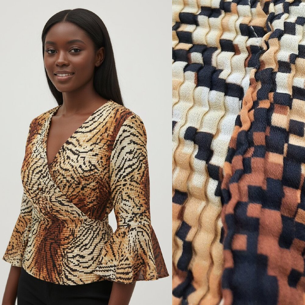 Vtg Y2K stretch top w/ bell sleeves - Milano brand